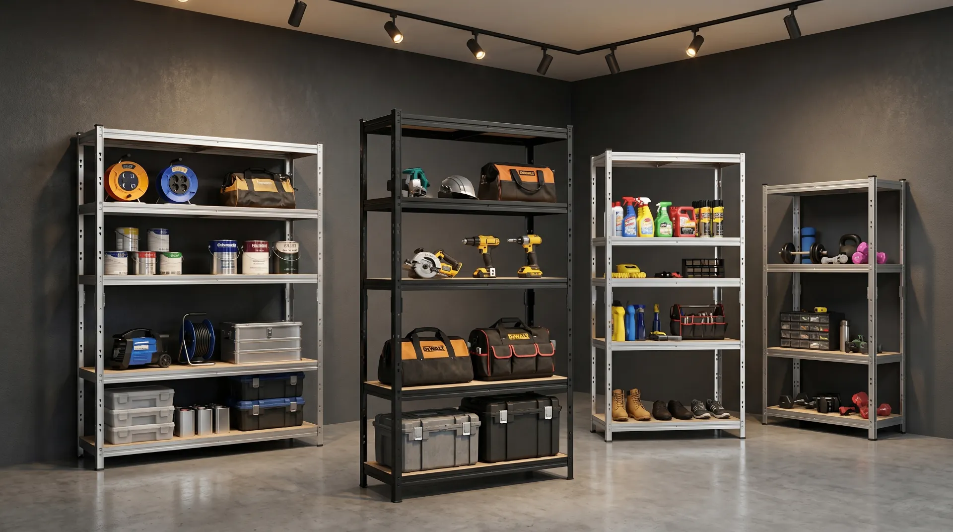 5-Tier Wire Shelving in use